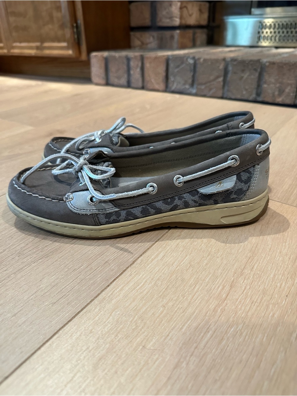 Women's Sperry Boat Shoes with Animal Print Detail